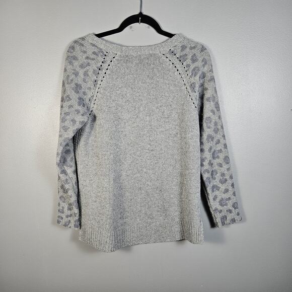 Rebecca Taylor Womens Sweater Wool Cashmere Pullover Size Small Animal Print - Picture 2 of 7